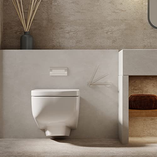 Ruacq Toilet Paper Holder Brushed Double Post Pivoting Round Tissue Holders Roll Holder Hangers Toilet Paper Holders Sus 304 Stainless Steel Modern Wall Mounted #TOP2