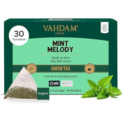 VAHDAM Mint Green Tea Bags Cover