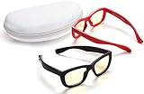 SafetyBlue Jr. Best Daytime Kids Glasses & Gaming Accessories - Bendable, Non-Prescription, Blue (&