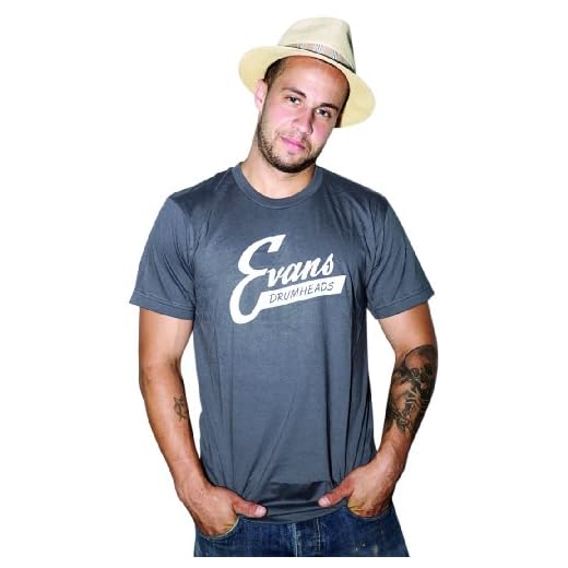 Evans Vintage Logo T-Shirt, Gray, Large