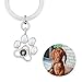 ZLHZW Pet Memorial Keychain Gifts for Dog Cat Owners Loss Gift for Pet Lover Personalized Key Chain with Picture Custom Photo Keyring in Memory of Loved One Remembrance Key Ring with Paw Print Charm