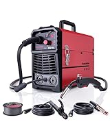 ARCCAPTAIN MIG MAG Schutzgas Schweißgerät IGBT 140A AC230V, 5 in 1 Kombi Schweißgerät mit Fülldraht (FCAW) /MMA E-Hand/Lift TIG mit Synergischem Drahtvorschub, mit 1kg Fülldraht 0,8mm – Ansicht 1
