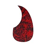 Red Tortoise Guitar Pickguard Self Adhesive Electric Guitar Pick Guard Scratch Plate Replacement Parts 128MM