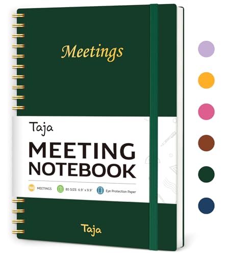 Meeting Notebook for Work Organization - Work Planner Notebook with