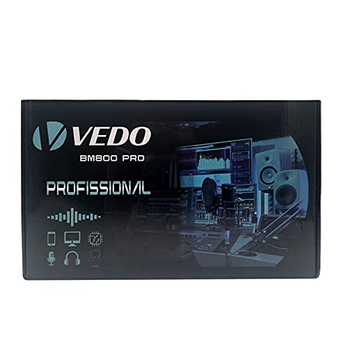 Microfone Estúdio Bm800 + Aranha de metal + Braço + Pop Filter