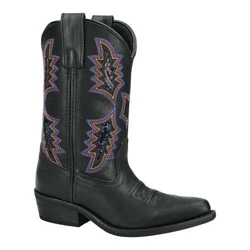 Smoky Mountain Western Boots Girls Leather Sierra Black 3414Y4