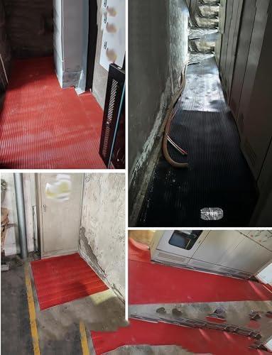 High Volta Non-Slip Rubber Mat, 100x500x0.5cm, 5mm Thick, Durable Floor Mat for Home & Commercial Use, Safe & Red Anti-Fatigue Matting