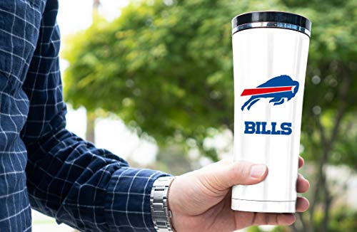 Duck House Nfl Buffalo Bills 18Oz Double Wall Stainless Steel Leakproof Thermo Tumbler White #TOP4