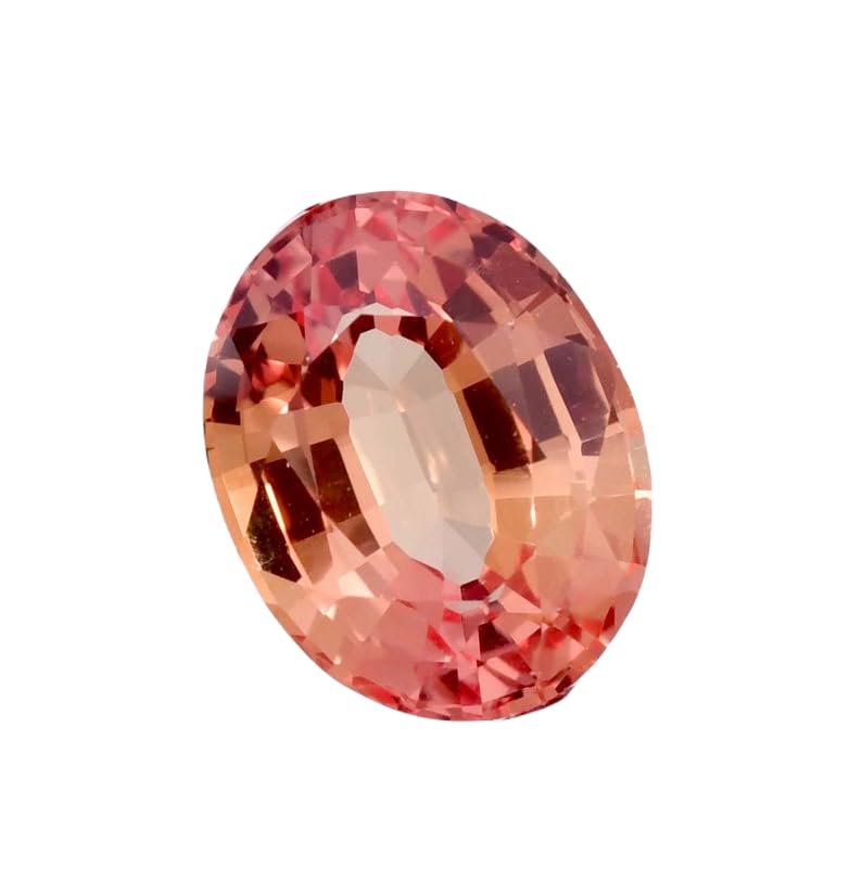 Gemme Saphir Padparadscha d'exception taillée en ovale pour bague de prestige