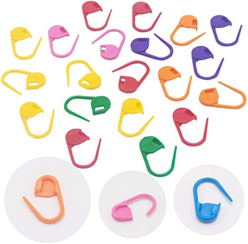 Aluminium Wool Needles,Multi-Colour, Set of 3 & Plastic Locking Stitch Markers, Pack of 40