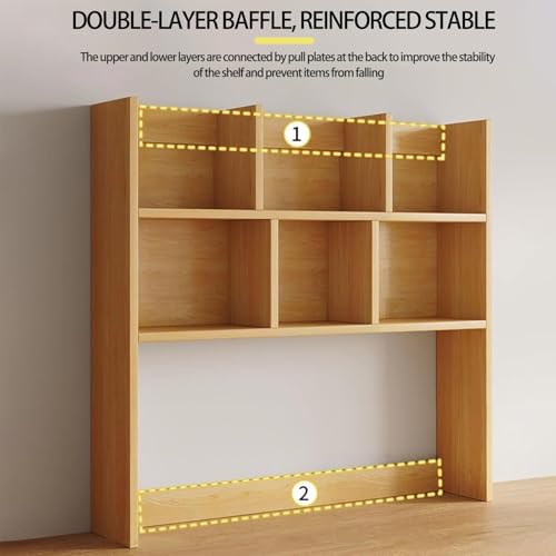 Scaffale da scrivania autoportante, 80 cm, libreria per casa, ufficio e studio, soluzione elegante per studenti e spazi di lavoro, funzionale per libri e forniture