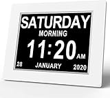 DayClox – The Original Memory Loss Digital Calendar Day Clock with Extra Large Non-Abbreviated Day &