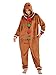 Laahoem Christmas Pajamas Unisex Adult Cookie Man Hooded Jumpsuit Men Women Halloween Costume Cosplay Sleepwear M Brown