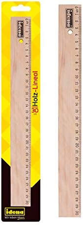 Idena 10425 - Linijka drewniana 30 cm, naturalna, 1 szt.