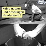 CleanAid OneTouch GO! Wischmopp aus Edelstahl – Segment-Stiel, PVA Schwammmopp, One-Touch...
