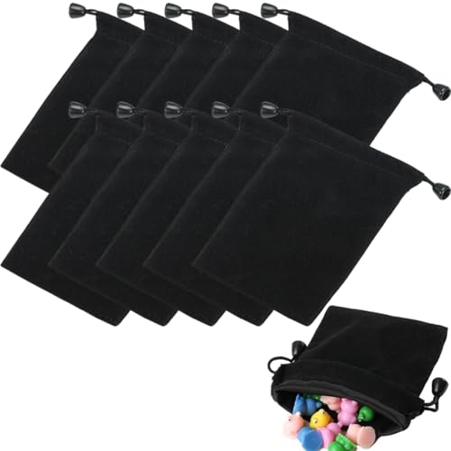 KGDUYC Borsette Sacchetti in velluto da 10 pacchi, sacchetti in velluto portatili, piccoli sacchetti per gioielli con coulisse, sacchetti per bomboniere per matrimoni, confezioni natalizie