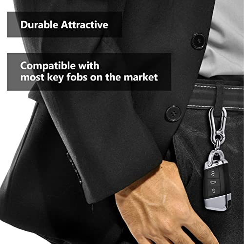 Bremorou 4Pcs Key Fob Keychain Metal Keychain Holder Clip Retro Key Ring Detachable Key Clip Car Key Clip For Car Keys Car Keychain For Men Valet Key Ring & Anti-Lost D-Ring Key Fob Holder For Women #TOP3