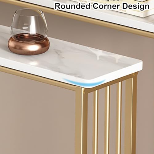 Mesa consola estrecha moderna y mesa de sofá con cubierta de radiador 4