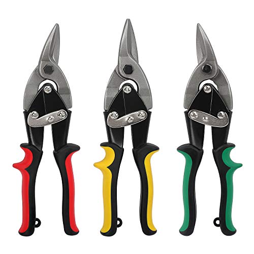 WORKPRO 3-piece 10 inch Aviation Snips Set(Straight Cut & Left Cut & Right Cut)
