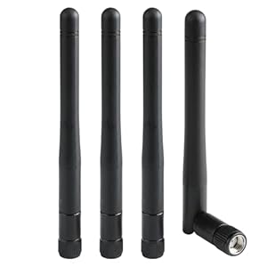 GSGFUIS 4 Stück Dual Band WiFi Antenne 2.4GHz 5GHz 5.8GHz mit SMA Anschluss für WLAN Router, IP Kamera und Videoüberwachung PC Netzwerkkarte, Bluetooth