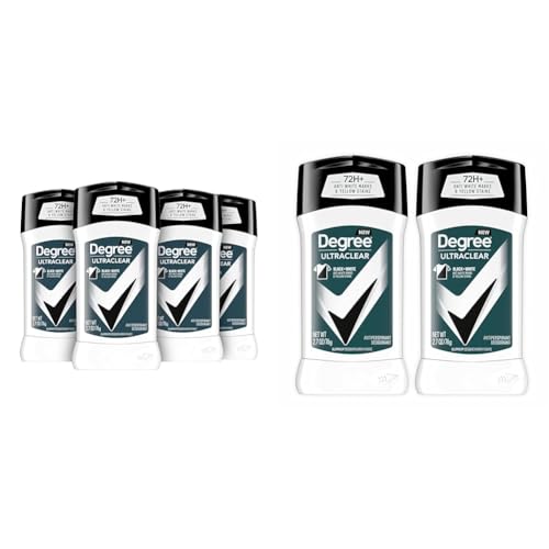 Degree Men UltraClear Black + White Antiperspirant Deodorant Pack of 4 Total 10.8 oz Stick with 72-Hour Sweat and Odor Protection - 2