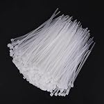 White Zip Ties,6 Inch Zip Ties 1000 Pack Cord Ties for Electronics Self-Locking Wire Tie Wraps,Heavy Duty Heat Resistant Cable Management for Home Office(White, 6 inch)