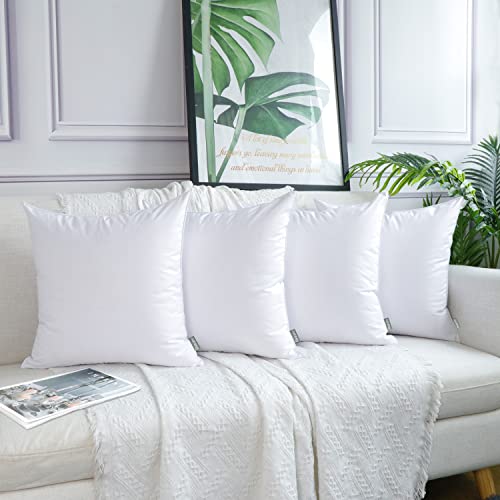 Lot de 4 Housses de Coussin Imperméables Décoratif Extérieur Terrasse Balcon Cover