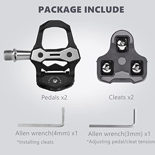 Inkesky Road Clipless Pedal & Cleat Set Compatible With Look Keo - For Road Bicycle #TOP5