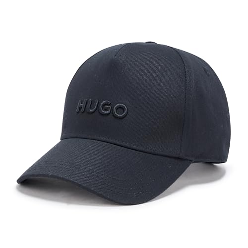 HUGO Big Logo Cotton Baseball Hat Black Magnolia PCE.