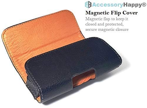 Ah Small Horizontal Leather Pouch, Holster Flip Phone With Belt Clip Belt Loop Case Fits Lg B470 Kyocera Cadence Lte Alcatel Go Flip/Myflip Flip Palm Phone And Most Small Sized Flip Phones #TOP4