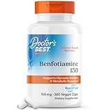 Doctor's Best Benfotiamine 150 with BenfoPure, Helps Maintain Glucose Metabolism, Non-GMO, Vegan, Gluten Free, Soy Free, 150 mg, 360 Veggie Caps