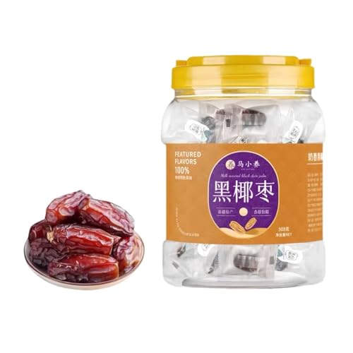 Dátiles negros secos 500 g - Auténticos dátiles árabes Khajoor, ideales para un tentempié saludable, ricos en nutrientes, disfruta de cada bocado fácilmente.