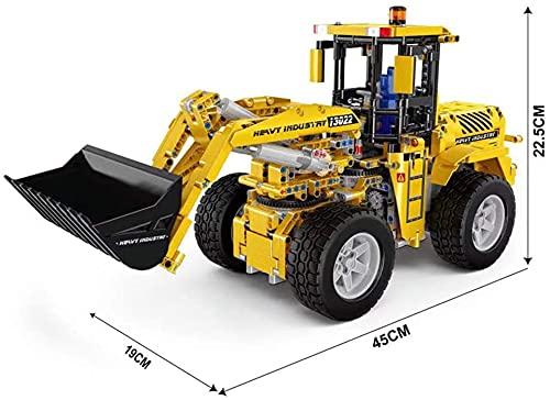 KYL RcBrick Technik Radlader, 1572 Teile Technik Bulldozer Technic Ferngesteuert Frontlader mit 4 Motor und… – Bild 3