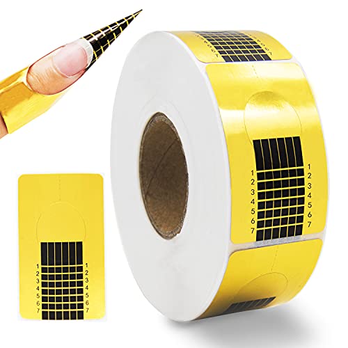 500 Pcs Acrylic Nail Forms, Rectangle Polygel Nail Forms, Nail Forms For Acrylic Nails, Nail Extension Form Guide Stickers For Polygel, Gel Nails Art Paper Form For Diy Manicure Design #TOP3