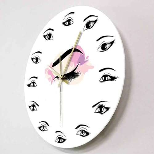 Horloge murale décorative Ciieeo pour salon de beauté et institut moderne