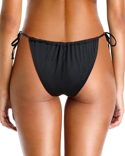 Holipick Women Side Tie Swim Bottom Moderate Coverage Bikini Bottom Sexy String Swimsuit Bathing Suit Bottom2