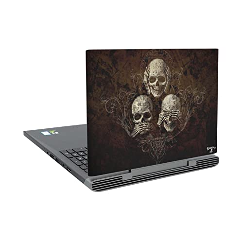 Sticker Dell Inspiron 15 7000 P65F protège capot vinyle crâne
