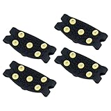 MAJORMENCH 2 Pares Cubrezapatos Antideslizantes TPE con Dientes para Montaña y Senderismo Grippers Livianos para Hielo y Nieve para Adultos Resistentes y Flexibles para Escalada Segura