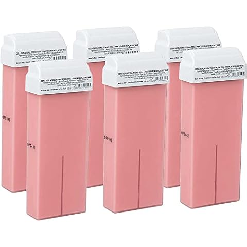 Techspa Pink Roll On Wax Cartridges for Body Hair Removal (Pack of 6) Cover