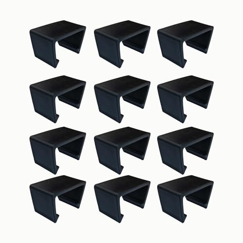 LeewooJardin 12 Pieces Outdoor Patio Furniture Clips for Wicker Sectional Couch Sofa Furniture Clips Wicker Rattan Furnitures Connector Wicker Chair Clamps Fastener Black