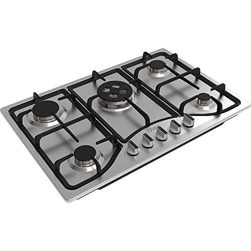 Cooktop Semiprofissional Oster, a Gás, 5 bocas, Inox, Bivolt, OTOP701 glide