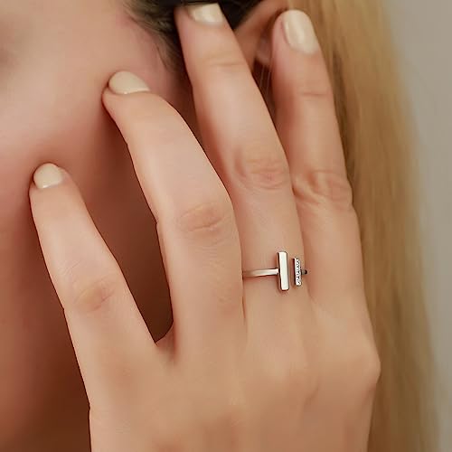 Eachstyle Mother Daughter Rings, Mother & Daughter Thick And Thin Ring For Women, Teen Girls, Friends, Mothers Day Birthday Anniversaries Graduations Christmas Jewelry Gifts (Adjustable 6) #TOP3