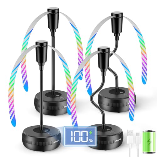 TriPole Fly Fans for Tables Rechargeable Food Fans with LED Display, 4 Pack by TriPole - Used condition - US$28.91