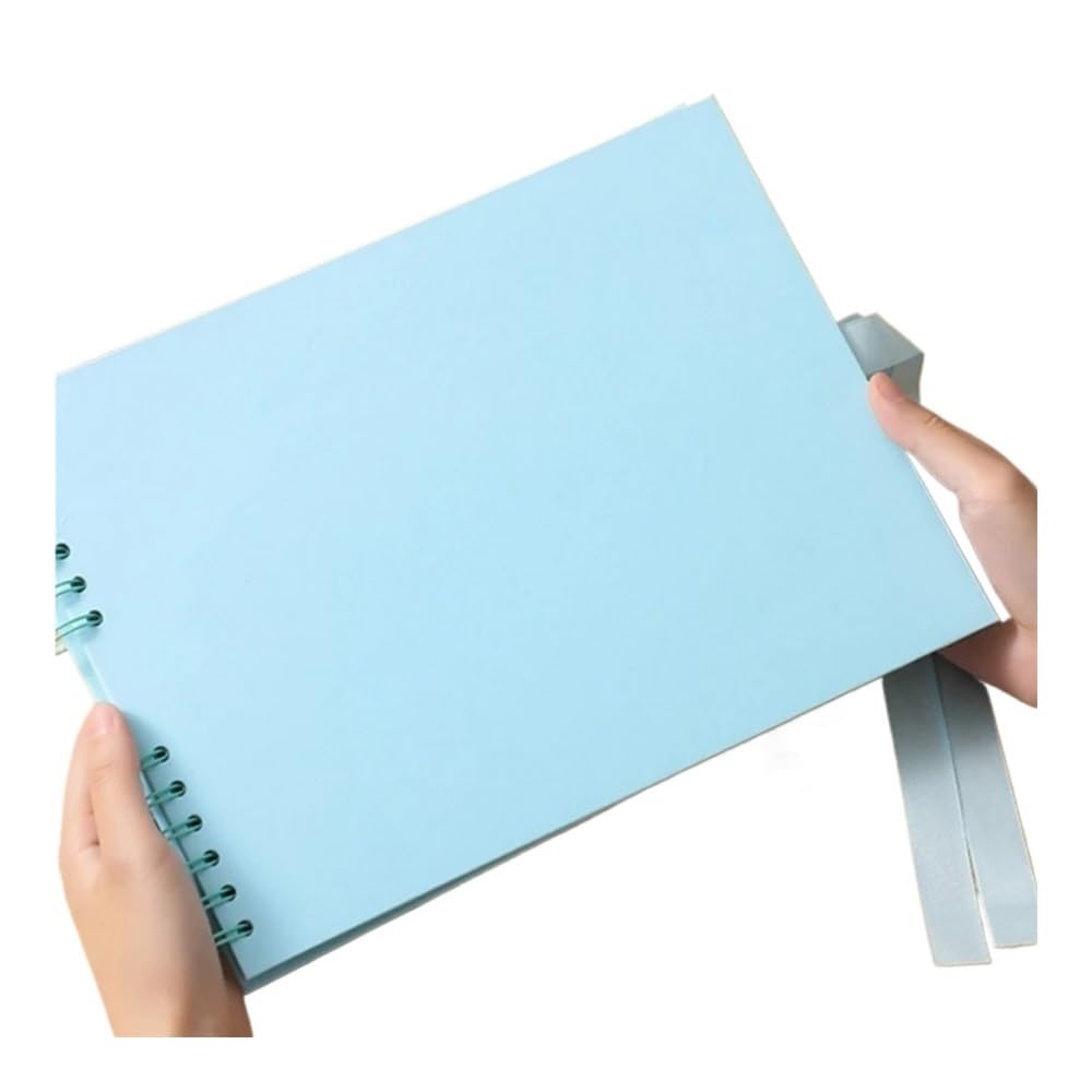 8x11 Inch Scrapbook Album Craft Paper Photo 40 Sheets/80 Pages, Family DIY(SKY BLUE)