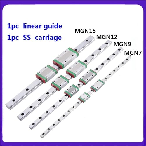 Rail guidage linéaire MGN7 miniature 150mm et patin MGN7H contre friction mécanique - 3