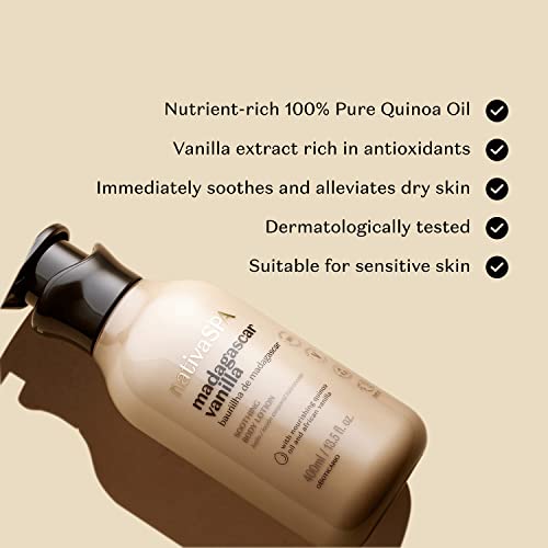 Nativa Spa By O Boticário, Madagascar Vanilla Moisturizing Body Lotion, Fragranced Skin Moisturizer With Purified Quinoa Drops, 13.5 Ounce #TOP2