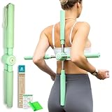 BodyTree Posture Corrector Yoga Cross Stick - Back Pain Relief for Men Women - Stretcher and Straightener for Upper and Lower Back - Stretch Pole - Neck Hump Equipment Sets bar Device Brace
