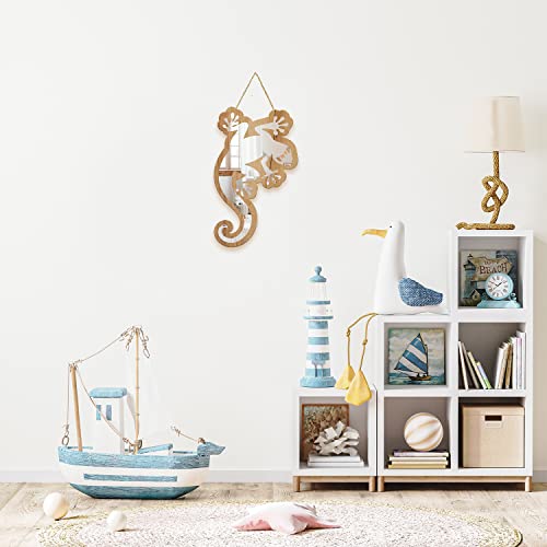 Cute Lizard Patterned Silver Natural Wood Framed Acrylic To Hanging Wall Mirror Decorative Stickers Baby Kids Teen Room Nursery Bathroom Bedroom Livingroom Decoration #TOP5