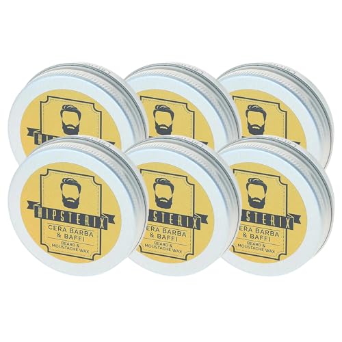 Cera Barba & Baffi, Perfetta Per Modellare e Donare Forma a Barba e Baffi, Grazie Alla Sua Texture Morbida e Piacevole Al Tatto 40ml (6 Unità)