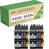 CAPACITÉ D'ENCRE : 40 ml pour le noir 932XL, 20 ml chacun pour le cyan 933XL, le magenta 933XL et le jaune 933XL